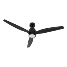 EnergySilence Aero 5350 Black Design Ventilador de techo de 30W y 52” con motor DC, luz LED, mando a distancia, 6 velocidades, temporizador y modo winter-summer