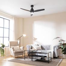 Ventilador de techo EnergySilence Aero 5350 Black Design Ventilador de techo de 40 W y 52” con motor DC, luz LED, mando a distancia, 6 velocidades, temporizador y modo winter-summer.