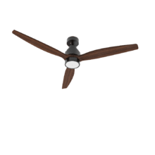 Ventilador de techo EnergySilence Aero 5300 Black&Wood Design Ventilador de techo de 40 W y 52” con motor DC, luz LED, mando a distancia, 6 velocidades, temporizador y modo winter-summer.