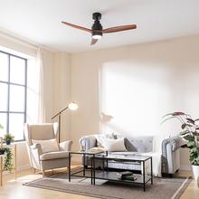 Ventilador de techo EnergySilence Aero 5300 Black&Wood Design Ventilador de techo de 40 W y 52” con motor DC, luz LED, mando a distancia, 6 velocidades, temporizador y modo winter-summer.