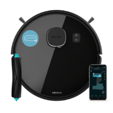 Robot aspirador Conga Eternal Pet X-Treme. 110 minutos de autonomía. Potencia de succión de 3000 Pa en el motor de succión con aspiración máxima de 2500 Pa. 3 niveles de potencia y de fregado. Cepillo de silicona. 10 programas. APP. Asistente Virtual Alexa. Programación.