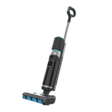 Balai électrique FreeGo Wash&Vacuum 200 W. Frotte et aspire en même temps. 35 minutes d'autonomie. Rouleau absorbant humide Jalisco. Réservoir d'eau propre de 700 ml et eau sale de 700 ml. Avec 3 modes : Eco, Turbo et Dry. Pulvérisateur automatique sur le rouleau. Fond autonettoyant.