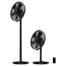 EnergySilence 555 2 in 1 Smart XL Stand- und Tischventilator mit 55 W, Kupfermotor, Fernbedienung, 3 Modi und 3 Geschwindigkeiten, 7-Stunden-Timer und Oszillation