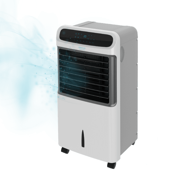 EnergySilence 5500 Pure Tech Climatizador evaporativo 3 en 1. Función de frío, ionizador y ventilador. 12 l de capacidad. 3 velocidades. Mando a distancia. Pantalla LCD. 500 m3/h de caudal de aire. Temporizador 12  horas.