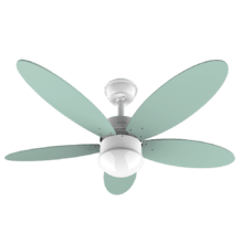 Ventilatore da soffitto EnergySilence Aero 4260 Mint con motore CC da 40 W e luce LED, telecomando, timer, 6 velocità e 5 pale reversibili.