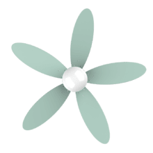 Ventilatore da soffitto EnergySilence Aero 4260 Mint con motore CC da 40 W e luce LED, telecomando, timer, 6 velocità e 5 pale reversibili.