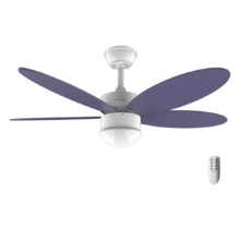 EnergySilence Aero 4260 Purple Ventoinha de teto de 40 W com motor DC e 42” com luz LED, controlo remoto, 6 velocidades, temporizador e 5 pás reversíveis.