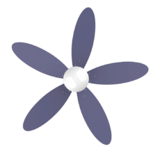 Ventilatore da soffitto EnergySilence Aero 4260 Purple da 40 W con motore DC e 42” con luce LED, telecomando, timer, 6 velocità e 5 pale reversibili.