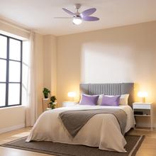 Ventilador de techo EnergySilence Aero 4260 Purple Ventilador de techo de 40 W con motor DC  y 42” con luz LED, mando a distancia , temporizador, 6 velocidades y 5 aspas reversibles.