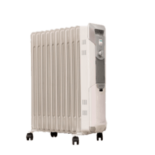 ReadyWarm 11000 Space Aurora Radiador de aceite de 11 módulos y 2500 W con 3 niveles de potencia, cobertura de 25 m², recogecables, control sencillo, asa, ruedas y doble sistema de seguridad.