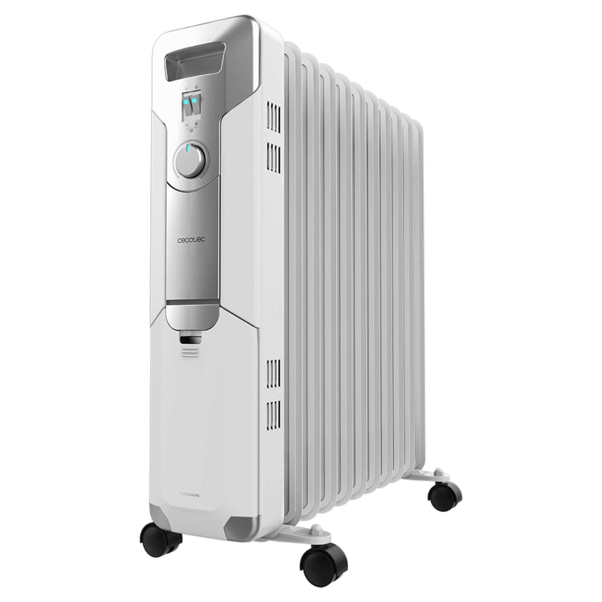 Cecotec Radiador Eléctrico de Aceite ReadyWarm 11000 Space 360. 11 Módulos, Bajo  Consumo, 2500 W, 3 Niveles, Recogecables, Tecnología 360, Sistema de