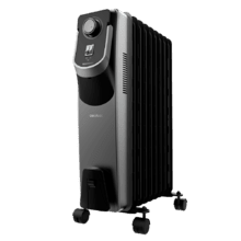 ReadyWarm 9000 Space 360 Black. ‌Aquecedor elétrico a óleo de 9 Módulos, Baixo consumo de energia, 2000 W, 3 níveis, Coletor de cabos, Tecnologia 360°, Sistema de segurança, 22 m2