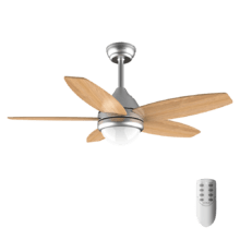 Ventilador de techo EnergySilence Aero 495 Ventilador de techo de 55 W y 42” con luz LED, mando a distancia , temporizador, 3 velocidades y 5 aspas reversibles.