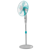 EnergySilence 520 Power White. Ventilador de Pie con Temporizador, 50 W, 5 Aspas 40 cm de Diámetro, Oscilante, 4 Velocidades, Ajustable 110-130 cm, Motor de Cobre, Blanco