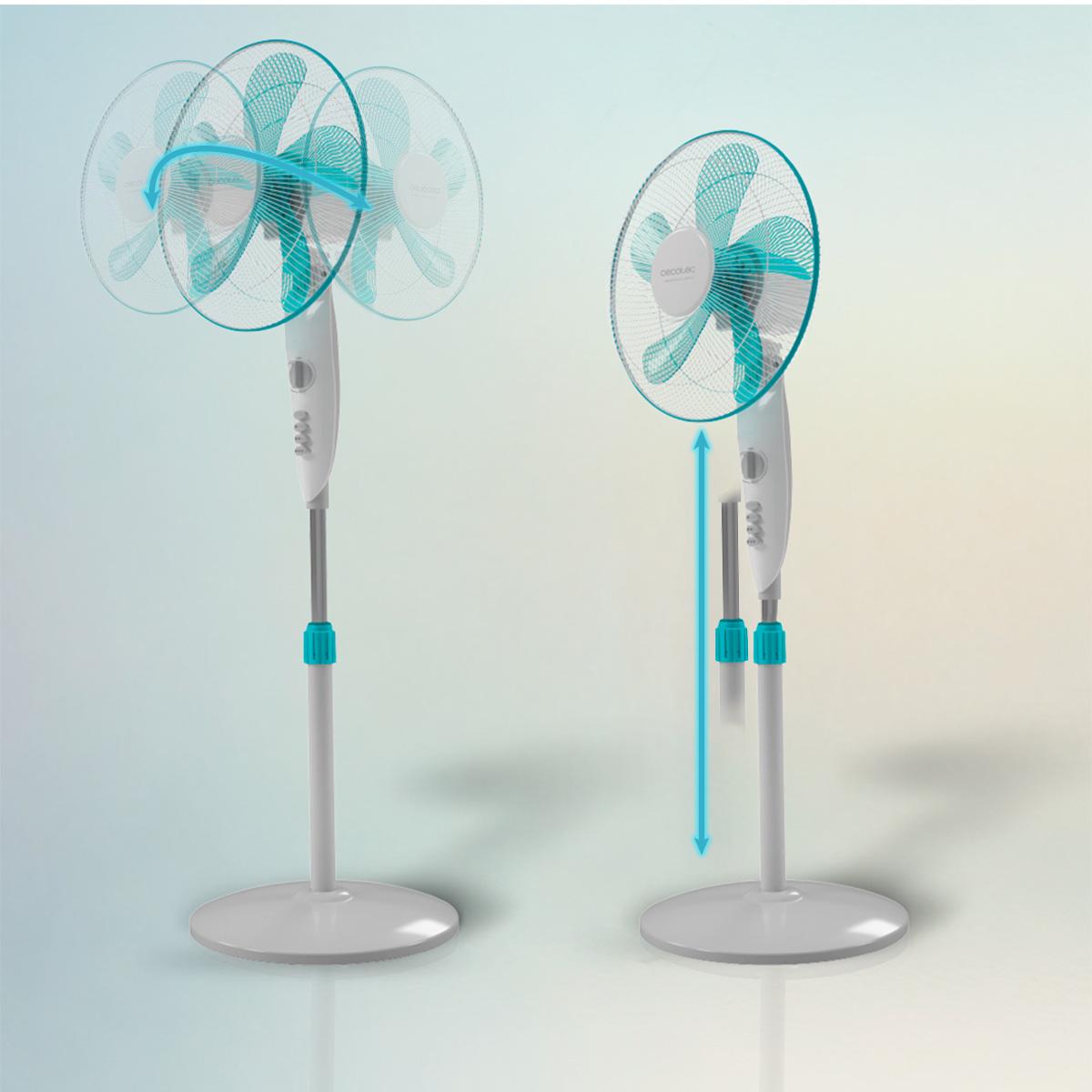 Ventilador Cecotec EnergySilence 520 Power White con altura ajustable y oscilación