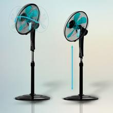 Ventilatore a piantana EnergySilence 530 Power Connected Black. 5 pale da 12'' (30 cm) di diametro, 3 velocità, motore in rame, griglia rotante, telecomando, timer 2 h, 50 W