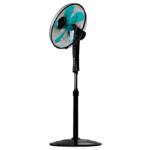 EnergySilence 530 Power Connected Black Ventilator 5 Flügeln, 30 cm (12") Durchmesser, 3 Geschwindigkeiten, Kupfermotor, rotierendes Gitter, Fernbedienung, 2-Stunden-Timer, 50 W