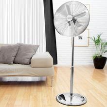 EnergySilence 580 RetroStyle. Ventilador de Pie de 60 W, 4 Aspas 40 cm de Diámetro, Oscilante, 3 Velocidades, Altura ajustable 90-125 cm, Motor de Cobre, Acabado Cromado