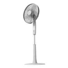 EnergySilence 1010 ExtremeConnected. Ventilador de Pie con Mando a Distancia y Temporizador, 60 W, 10 aspas, 6 Velocidades, Motor de Cobre, Altura ajustable 115-135 cm, Blanco