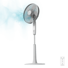 Ventoinha de Torre com Controlo Remoto e Temporizador EnergySilence 1010 ExtremeConnected. 60 W, 10 pás, 6 velocidades, motor de cobre, altura ajustável 115-135 cm, branco