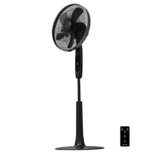 EnergySilence 1020 ExtremeConnected. Ventilador de Pie con Mando a Distancia y Temporizador, 60 W, 10 Aspas, 6 Velocidades, Motor de Cobre, Altura ajustable 115 o 135 cm, Negro