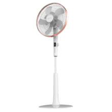 EnergySilence 1030 SmartExtreme. Ventilador de Pie con Mando a Distancia y Temporizador, 28 W, 10 Aspas 40cm de Diámetro, Oscilante, 24 Velocidades, Ajustable 115-135cm, Motor DC, Blanco