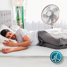 EnergySilence 1030 SmartExtreme. Ventilador de Pie con Mando a Distancia y Temporizador, 28 W, 10 Aspas 40cm de Diámetro, Oscilante, 24 Velocidades, Ajustable 115-135cm, Motor DC, Blanco