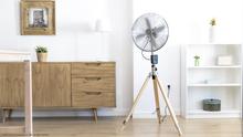 Ventilatore a tre piedi EnergySilence 1600 Woody Smart. 50 W, 4 pale, 16 pollici, 40 cm diametro, 3 velocità, 3 modalità, altezza e inclinazione regolabili, telecomando, timer