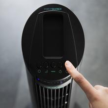 EnergySilence 890 Skyline. Ventilador de Torre Digital con Temporizador, 50 W, 30'' (76cm) de Altura, Oscilante, Motor de Cobre, 3 Velocidades, 3 Modos, Negro