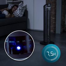 EnergySilence 890 Skyline. Ventilador de Torre Digital con Temporizador, 50 W, 30'' (76cm) de Altura, Oscilante, Motor de Cobre, 3 Velocidades, 3 Modos, Negro