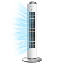 EnergySilence 8089 Skyline. Ventilador de Torre con Temporizador, 60 W, 33'' (84cm) de Altura y Oscilante.