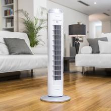 EnergySilence 8090 Skyline. Ventilador de Torre con Temporizador, 60 W, 33'' (84cm) de Altura, Oscilante, Motor de Cobre, 3 Velocidades, Blanco