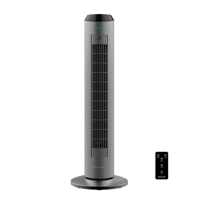 Ventilatore a torre EnergySilence 8190 Skyline Ionic Altezza 33''84cm), oscillante, motore in rame, 3 velocità, timer 8 ore, telecomando, 60W