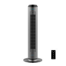 Ventilador de Torre Digital con Mando a Distancia y Temporizador EnergySilence 8190 Skyline Ionic. 60 W, 33'' (84cm) de Altura, Oscilante, Ionizador, Motor de Cobre, 3 Velocidades, Gris