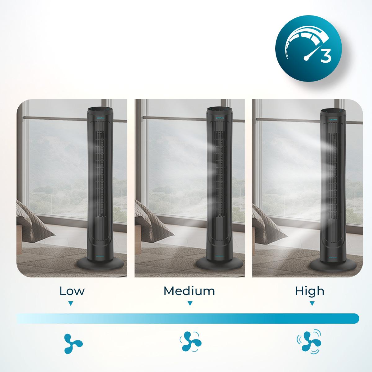 Ventilador Cecotec EnergySilence 9090 SkyLine con 3 velocidades Low Medium High