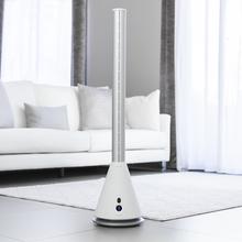 EnergySilence 9800 Skyline Bladeless White. Coluna de ar sem pás com controlo remoto e temporizador, 26 W, 38" (96 cm) de altura, motor de cobre, 9 velocidades, Branco