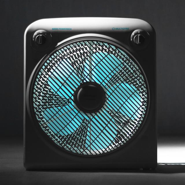 Ventilateur de sol EnergySilence 6000 PowerBox. 5 pales. 50 W. 3 vitesses. Moteur en cuivre avec grille rotative. Minuterie de 2 h