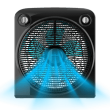 EnergySilence 5999 Power Box Black. Ventilador de Suelo con Temporizador, 50 W y 3 Velocidades