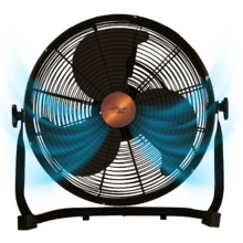 EnergySilence 2999 Pro, Ventilador Industrial de 90 W, 3 aspas, diámetro 40 cm (16"), motor de cobre, 3 velocidades, acabados metálicos