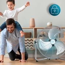 EnergySilence 4100 Pro. Ventilateur industriel à la puissance maximale. 100 W. 3 vitesses. Moteur en cuivre. Ajustable. Chromé. 3 pales.