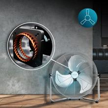 EnergySilence 4100 Pro Ventilatore industriale di massima potenza. 100 W. 3 velocità. Motore in rame Regolabile. Cromato. 3 pale.