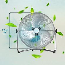 EnergySilence 4100 Pro. Ventilateur industriel à la puissance maximale. 100 W. 3 vitesses. Moteur en cuivre. Ajustable. Chromé. 3 pales.