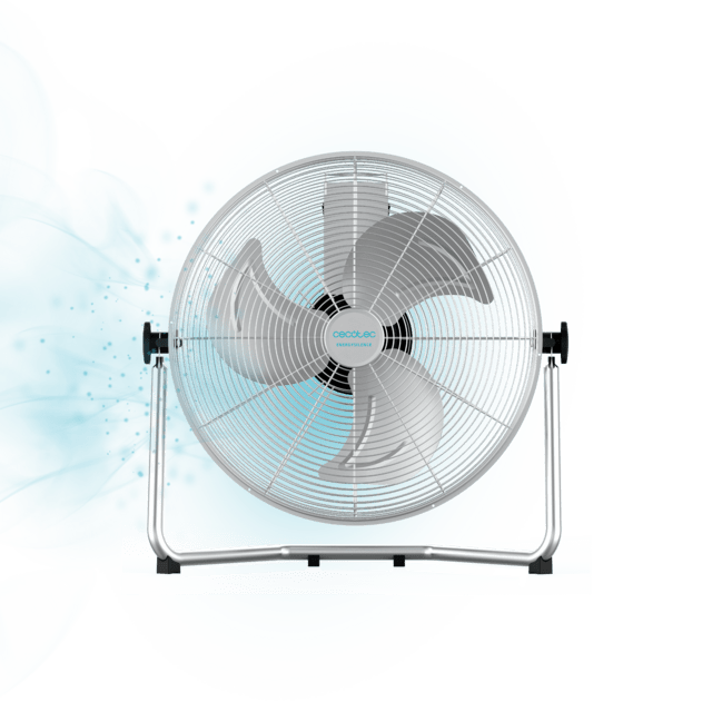 EnergySilence 4299 Pro Ventilador Industrial de 110 W, 3 Aspas Metálicas de 18" (45 cm), 3 Velocidades, Motor de Cobre, Inclinación Ajustable, Acabado Cromado
