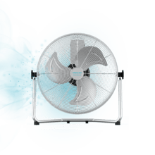 EnergySilence 4299 Pro Ventilador Industrial de 110 W, 3 Aspas Metálicas de 18" (45 cm), 3 Velocidades, Motor de Cobre, Inclinación Ajustable, Acabado Cromado