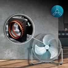 Ventilatore industriale EnergySilence 4300 Pro 3 pale metalliche di 18" (45cm), 3 velocità, motore in rame, regolabile, rifiniture in nero, 110W