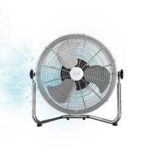 EnergySilence 4500 GyroPro. Ventilateur industriel avec oscillation automatique à la puissance maximale. 110 W. 3 vitesses. Moteur en cuivre. Ajustable. Argent