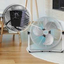 EnergySilence 4500 GyroPro. Ventilador Industrial de 110 W, Oscilación Automática, 3 velocidades, Motor de Cobre, Ajustable, Acabado Cromado