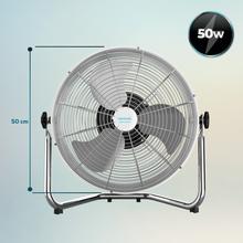 EnergySilence 4500 GyroPro Ventilatore industriale con oscillazione automatica dalla massima potenza. 110 W. 3 velocità. Motore in rame Regolabile. Argento