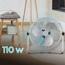 EnergySilence 4500 GyroPro. Ventilador Industrial de 110 W, Oscilación Automática, 3 velocidades, Motor de Cobre, Ajustable, Acabado Cromado