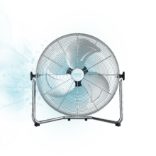 EnergySilence 5000 Pro. Ventilador Industrial de 120 W, 3 Aspas Metálicas de 20" (51 cm), Motor de Cobre, 3 Velocidades, Inclinación Ajustable, Acabado Cromado